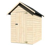 Caseta de madera new anetta de 149x200x182 cm y 1.98 m2 con 12 mm espesor y puerta abatible decor et jardin