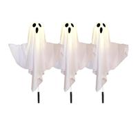 Decor Fantasma Exterior - 3 Piezas Luces Ambientales Impermeables Espeluznantes | Luces Solares Decoración Halloween | Para Porche Jardín Patio Árbol Sendero Casa Embrujada Hogar Balcón Vacaciones