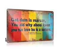 Decor For Man Cave Get There Is Rea Roze, You Ald Why Abou Love Bu Is A Surane. Letrero de estaño divertido vintage divertido Sogns (30 x 40 cm)