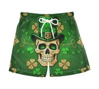 decor gift Bañador de secado rápido 2T, Skull St Patrick Day Dead Lucky Shamrock, 24 meses
