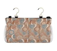 decor gift Bedside Essentails Pocket Boho Chic Moon Round Retro Biege - Bolsa de almacenamiento para mandos a distancia, teléfono, dormitorio universitario, campamento, barandillas para cama de bebé