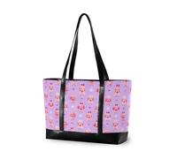 decor gift Bolsa de computadora con cremallera a cuadros verdes para viajes, gimnasio, vacaciones, con tableta, Modern Pink Dog Preppy Purple