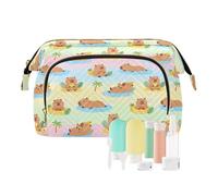 decor gift Bolsa de cosméticos de maquillaje Essentials Summer Cute Capy (longword) monedero para mujer, accesorios de viaje