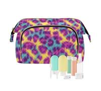 decor gift Bolsa de maquillaje de viaje Essentials Vague Colorful Leopard Print (longword) monedero para mujer para tarjeteros, organizadores de dinero