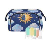 decor gift Bolsa de medicina impermeable celestial mágica luna y sol (longword) monedero para mujer para kit de viaje