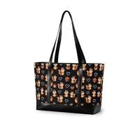 decor gift Bolsa impermeable para laptop con cremallera, lindas ardillas con corazones, color negro, para pañales de yoga, Lindas ardillas con corazones negros