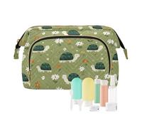 decor gift Bolsa organizadora de maquillaje portátil con diseño de tortugas de dibujos animados (longword) para mujer, monedero para tarjetas y llaves