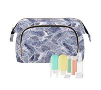decor gift Bolsas de cosméticos grandes impermeables de mármol gris pizarra (longword), bolsa de maquillaje para cosméticos grandes