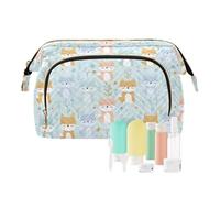 decor gift Bolsas de cosméticos grandes ligeras y lindas de dibujos animados en The Prairie Fox (longword), bolsa de maquillaje para artículos de tocador, organizador de viaje