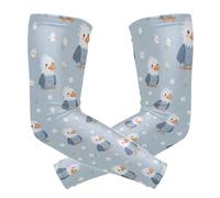 decor gift Bonitas mangas de brazo azules de pájaros del Nilo para mujer, 1 par de mangas de enfriamiento con protección solar UV para hombres y hombres, voleibol, baloncesto, ciclismo