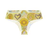 decor gift Bragas hipster para mujer, paz, amor, cura, infancia, cáncer, concienciación, hipster, triángulo, cómodas, Peace Love Cure Childhood Cancers Awareness, XL Más