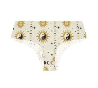 decor gift Calzoncillos hipster para mujer, diseño de Tarotun Moon Yin Yangpace, ropa interior suave al tacto, Tarot Sun Moon Yin Yang Space, S Más