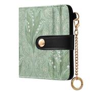 decor gift Cartera plegable de piel sintética para mujer, diseño de lirio de los valles de Finlandia, William Morris, impermeable, de piel sintética, para mujeres, niños y niñas