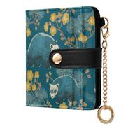 decor gift Cartera plegable ligera para mujer, estilo japonés, Wolverine Aqua, bonita cartera plegable de piel sintética para niñas y mujeres