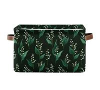 decor gift Cestas de almacenamiento Oliver Jeffers Finland Lily Of The Valley Olive, plegables e impermeables, cubos de almacenamiento de tela con mango resistente, 2 piezas para cajas de habitación