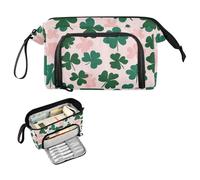 decor gift Clover Leaf - Estuche organizador de lápices de gran capacidad con compartimento para estudiantes, suministros escolares de secundaria, estuches para lapices escolares