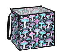 decor gift Cubos plegables de fieltro duraderos para almacenamiento de accesorios de caravana, hongos góticos pastel, talla L