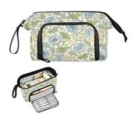 decor gift Estuche organizador multifuncional para lapices ninas con patrón de flores de amapola azul William Morris