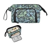 decor gift Estuche para lápices William Morris con diseño de hojas de algas y flores azules de gran capacidad, bonito estuche con compartimento para niños, suministros de vuelta a la escuela