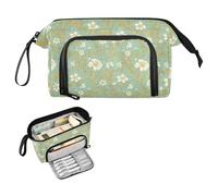 decor gift Estuche retro con diseño de flor de pera William Morris azul de gran capacidad con asa para adolescentes y niñas, bolsas universitarias para guardar lapices