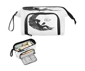 decor gift Girl Good Day To Read - Estuche para lápices de gran capacidad, bonitos estuches con ranura para adolescentes, escuela secundaria, lapiceras para niñas