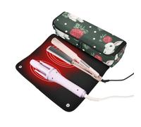 decor gift Hot Hair Tools - Bolsa de viaje con diseño de lunares, conejo | Bolsa de almacenamiento de viaje para rizador con alfombrilla de hierro para alisadores, rizador, bolsa de viaje para secador