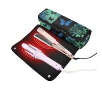 decor gift Hot Hair Tools - Bolsa de viaje con diseño de mariposas, color | Organizador portátil de herramientas de peinado con almohadilla resistente al calor para herramientas calientes, rizador