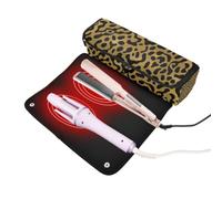 decor gift Hot Hair Tools - Bolsa de viaje de lujo con estampado animal | Organizador de alisadores de pelo de gran capacidad y tapete resistente al calor para herramientas calientes, rizador