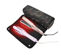 decor gift Hot Hair Tools - Bolsa de viaje gótica para Halloween, notas | Estuche de viaje impermeable para rizador de Halloween con alfombrilla resistente al calor para rizador