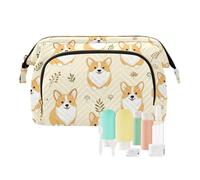 decor gift Make Up Bags Essentials Cute Dog Dog Beige (longword) - Cartera para dinero en efectivo para mujer, accesorios de viaje