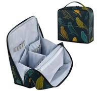 decor gift Neceser con divisores Simple Line Bolivia Bird Amarillo Verde azulado