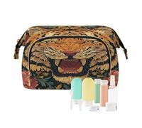 decor gift Neceser de viaje impermeable con diseño de tigres barroco, colorido (longword), bolsas de cosméticos para monedero, organizador de tarjetas y llaves