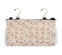 decor gift Organizador de almacenamiento para mesita de noche, diseño de caricaturas, carrusel rojo, feliz año nuevo, bolsa de almacenamiento para literas, camas de hospital, dormitorios, barandillas