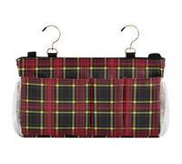 decor gift Organizador de mesita de noche con bolsillos para control remoto de TV, teléfonos, revistas, tabletas, accesorios para litros, color negro, amarillo y rojo