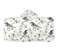 decor gift Toalla para niños con capucha negra y pájaros de gallinero blanco con capucha, toalla de baño suave