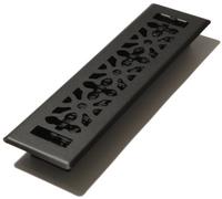 Decor Grates 2-Inch by 12-Inch Gothic Black Steel Floor Register