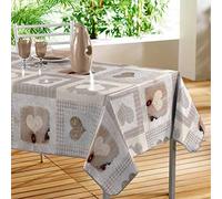 Décor Line Cosy Corazón Mantel, PVC, sin, 140 x 240 cm