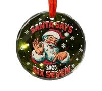 Decor Navideños 67 Meme | La Navidad Santa Dice 67 Ornamento | Divertido Acrílico 2D 6 7 Meme para Árbol De Navidad | Decor Hechos A Mano De Six Seven Memes para Niñas Adolescentes