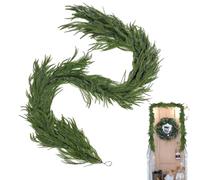 Decor, Pine Garland, Realistic Holiday Wreath, Faux Greenery Decoration, Christmas Ornament String for Fireplace Mantel, Stair Banister, Front Door, Porch, Party Table Display