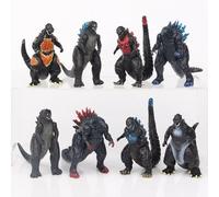 Decor Spirit Godzilla: King of the Monsters - Juego de figuras de acción (paquete de 6) | Monstruo de 15-22 cm - Formas ardientes, blindadas y aladas | Figura de Godzilla para decoración de mesa