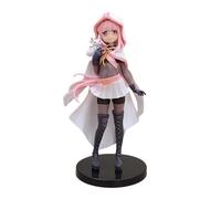 DECOR SPIRIT Magical Girl Iroha Tamaki - Figura de acción de anime de 22 cm || Iroha de pie con capucha rosa y gato blanco, figura de anime para decoración del hogar, escritorio y mesa, regalo para