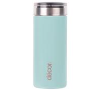 Décor Taza de viaje de acero inoxidable de doble pared, mantiene 4 horas caliente, 12 horas de frío, compatible con portavasos de coche, tapa de rosca extraíble, 200 ml, color menta.
