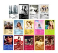 Decor TY - Póster de 14 pósteres de 32,5 x 20,1 cm, póster de portada de álbum de música de Eras, regalos de fanáticos, pósteres artísticos de pared para estética de habitación, el mejor regalo de