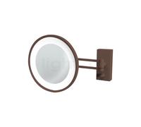 Decor Walther BS 36, espejo de aumento a pared LED, bronce - Ampliar 5 veces