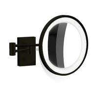Decor Walther BS 40, espejo de aumento a pared LED, negro mate - ampliación 5 veces