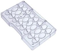 DECORA, 0050048 Molde para Huevos de Chocolate en Policarbonato 24 Cavidades 24 X 17 mm, Ideal para Preparar Chocolates Brillantes y Crujientes, Con Empuñadura Ergonómica Patentada, Hecho en Italia