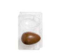 DECORA 0050054 Molde para Huevos de Chocolate en Policarbonato 2 Cavidades 150 x 100 mm, Ideal para Preparar Chocolates Brillantes y Crujientes, Diseño Profesional