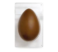 DECORA, 0050056 Molde para Huevos de Chocolate en Policarbonato 1 Cavidad 135 x 205 mm, Ideal para Preparar Chocolates Brillantes y Crujientes, Diseño Profesional, Hecho en Italia