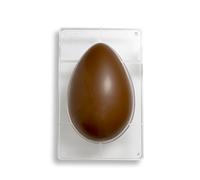 DECORA 0050063 Molde para Huevos de Chocolate en Policarbonato 1 Cavidad 195 x 295 mm, Ideal para Preparar Chocolates Brillantes y Crujientes, Diseño Profesional