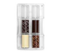 Decora 0050117 Molde para Chocolate Cilindro Grande 55X30X15HMM 200X120X22MM, El plastico, Transparente
